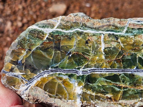 Polished Green Opal rock GRN111