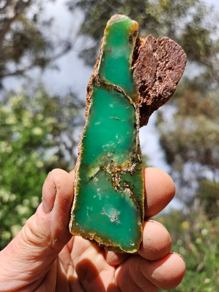 Polished  Chrysoprase slab CH488