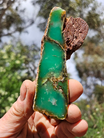 Polished  Chrysoprase slab CH488