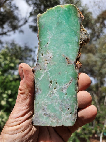 Polished  Chrysoprase slab CH489