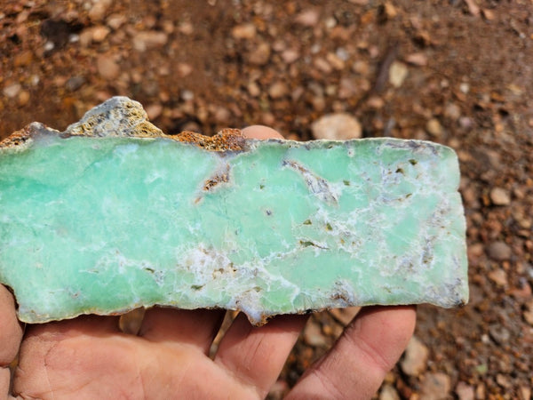 Polished  Chrysoprase slab CH489