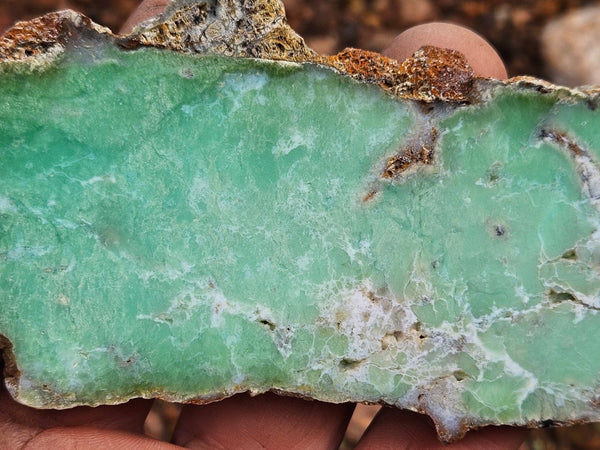 Polished  Chrysoprase slab CH489