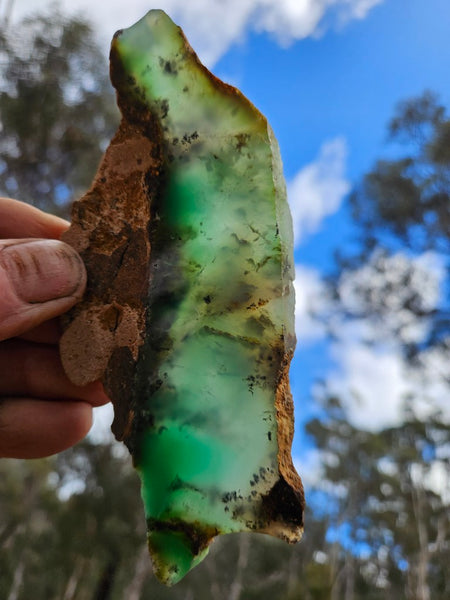 Polished  Chrysoprase slab CH490