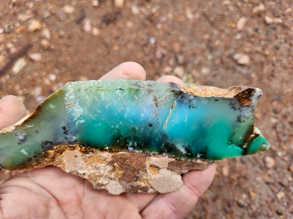 Polished  Chrysoprase slab CH490