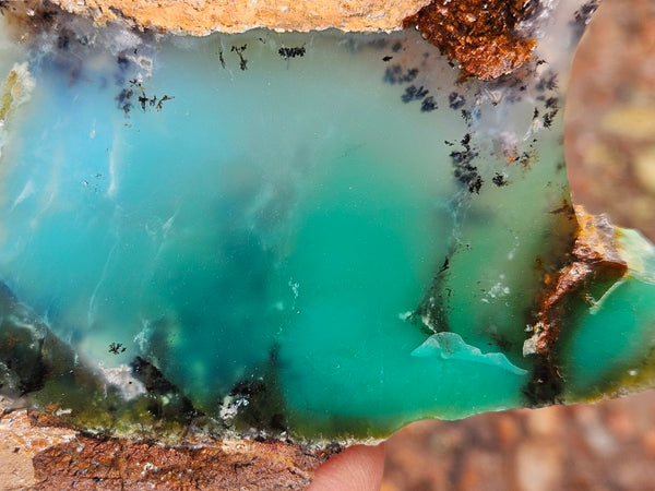 Polished  Chrysoprase slab CH490