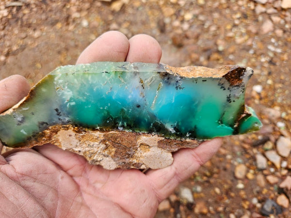 Polished  Chrysoprase slab CH490