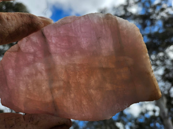 Polished Pink Beryl slab BY153