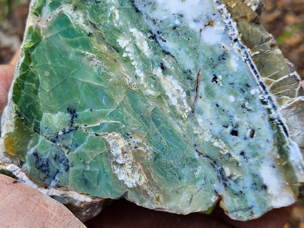 Polished Green Opal rock GRN114