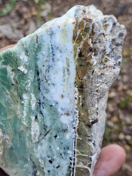 Polished Green Opal rock GRN114