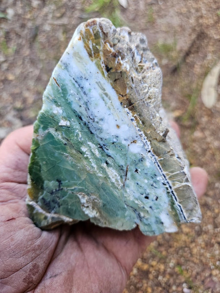 Polished Green Opal rock GRN114