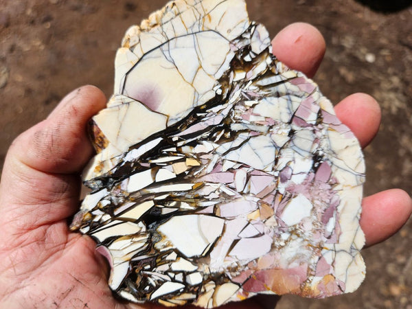 Polished Brecciated Mookaite slab BM337