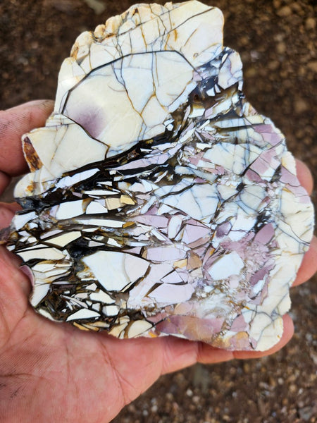 Polished Brecciated Mookaite slab BM337