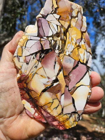 Polished Brecciated Mookaite slab BM338