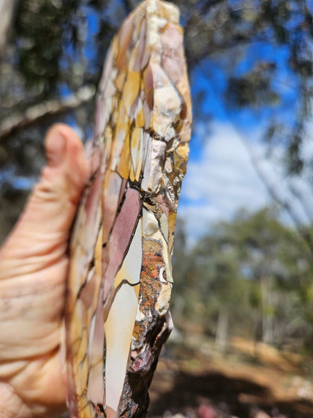 Polished Brecciated Mookaite slab BM338