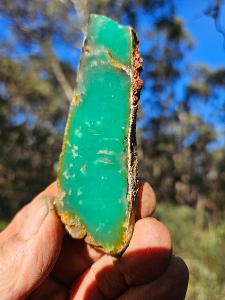 Polished  Chrysoprase slab CH491