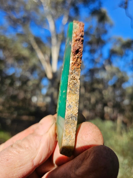 Polished  Chrysoprase slab CH491