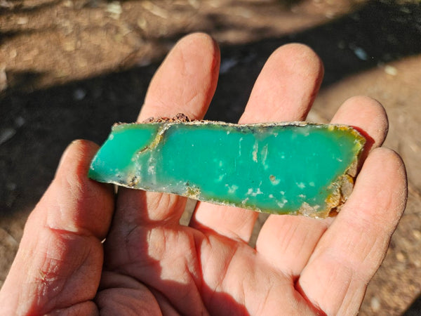 Polished  Chrysoprase slab CH491