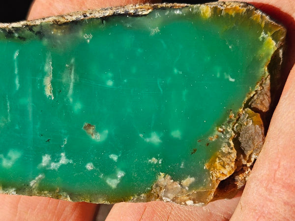 Polished  Chrysoprase slab CH491
