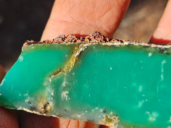 Polished  Chrysoprase slab CH491