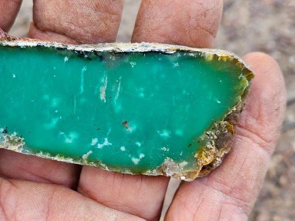 Polished  Chrysoprase slab CH491