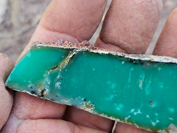 Polished  Chrysoprase slab CH491