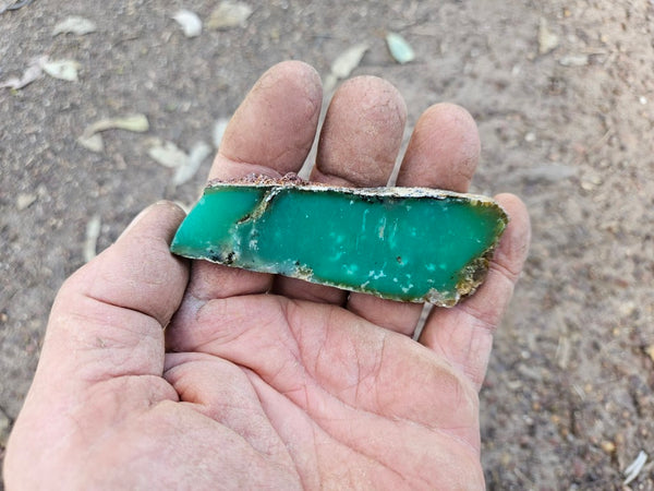 Polished  Chrysoprase slab CH491