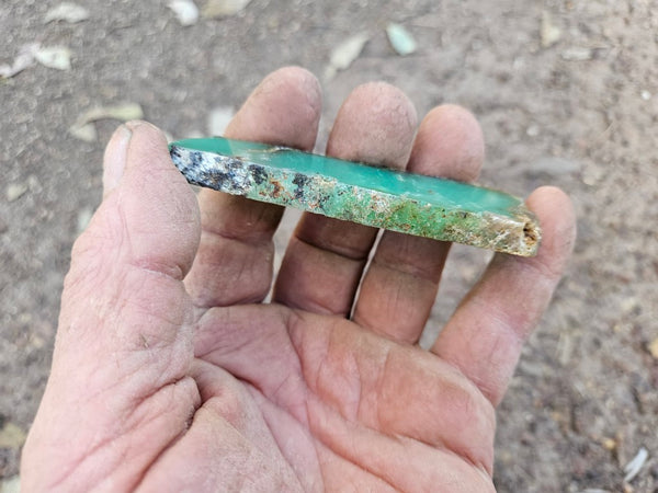 Polished  Chrysoprase slab CH491