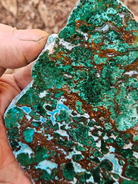 Polished De Grussa copper ore slab CO113