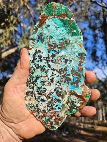 Polished De Grussa copper ore slab CO111