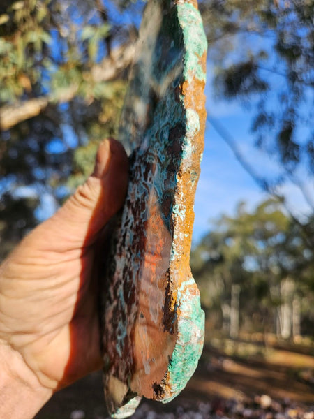 Polished De Grussa copper ore slab CO111