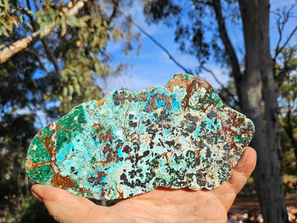 Polished De Grussa copper ore slab CO111