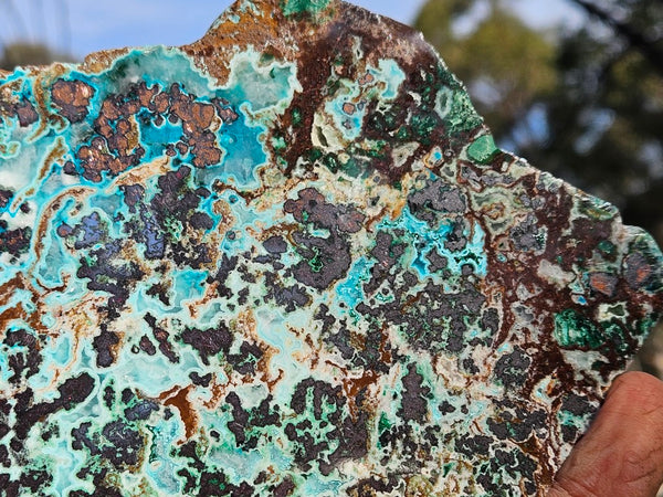 Polished De Grussa copper ore slab CO111