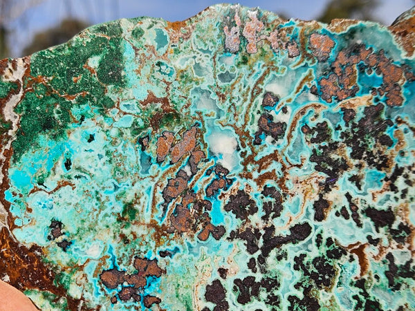 Polished De Grussa copper ore slab CO111