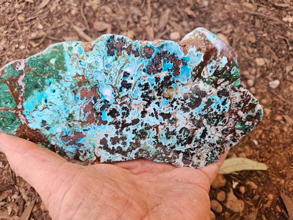 Polished De Grussa copper ore slab CO111