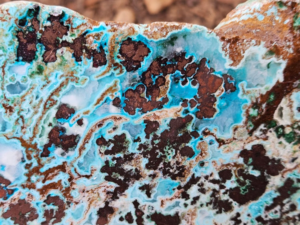 Polished De Grussa copper ore slab CO111