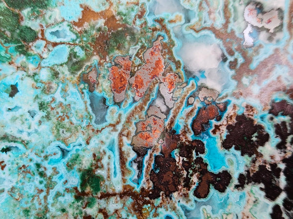 Polished De Grussa copper ore slab CO111