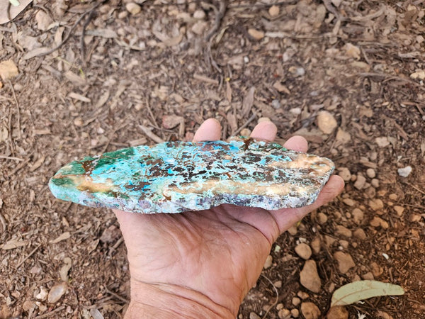 Polished De Grussa copper ore slab CO111