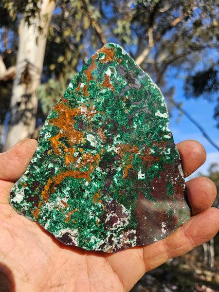 Polished De Grussa copper ore slab CO112