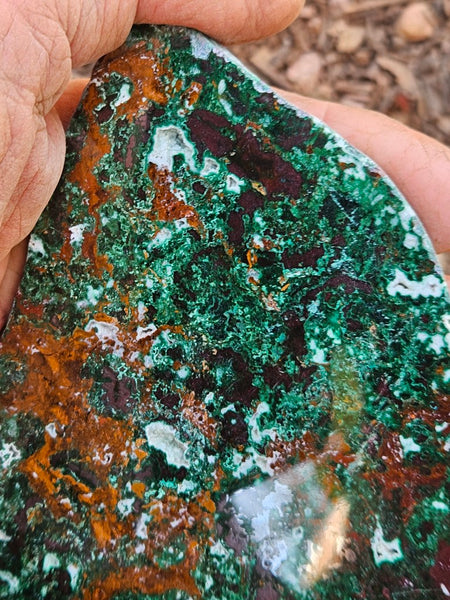 Polished De Grussa copper ore slab CO112