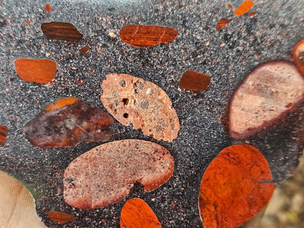 Jelly Bean Jasper polished slab JBJ351