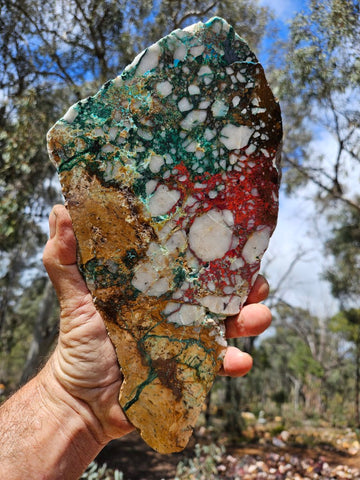 Polished De Grussa copper ore slab CO114