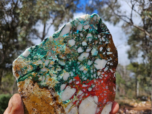 Polished De Grussa copper ore slab CO114