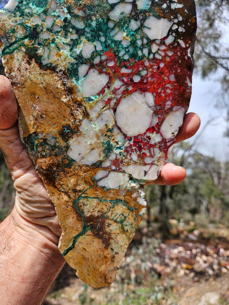 Polished De Grussa copper ore slab CO114