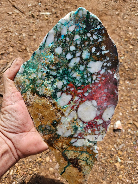 Polished De Grussa copper ore slab CO114