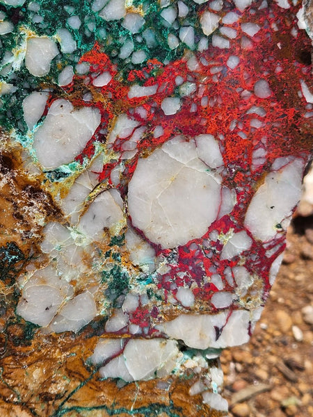 Polished De Grussa copper ore slab CO114