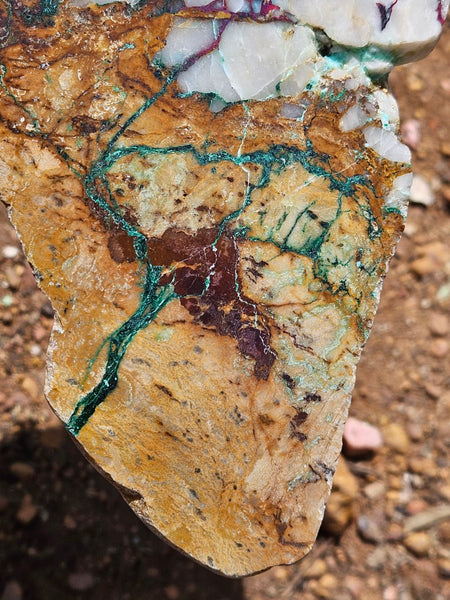 Polished De Grussa copper ore slab CO114