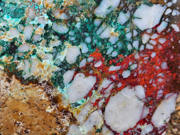 Polished De Grussa copper ore slab CO114