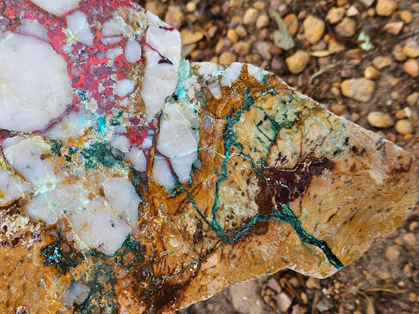 Polished De Grussa copper ore slab CO114