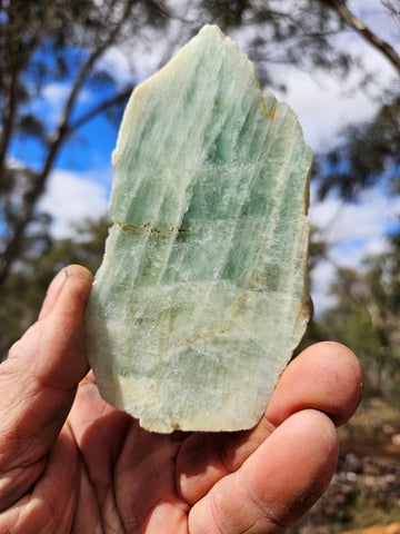 Polished Beryl slab BY154