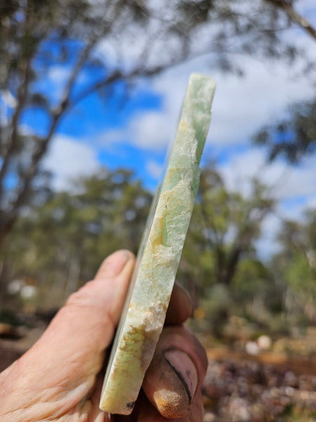Polished Beryl slab BY154